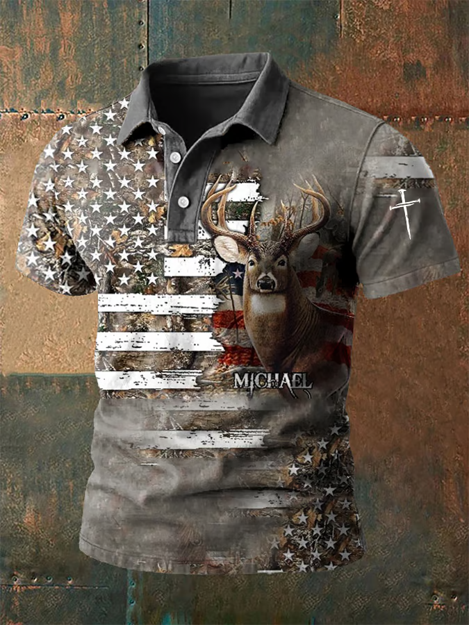 Men'S Western Cowboy Believes In Casual Vintage Polo Shirt