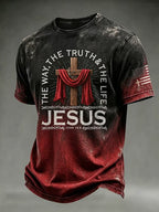 Men'S Faith Print Short Sleeve T-Shirt