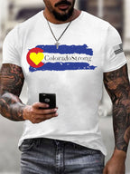 Men'S Colorado Strong Print Short Sleeve T-Shirt