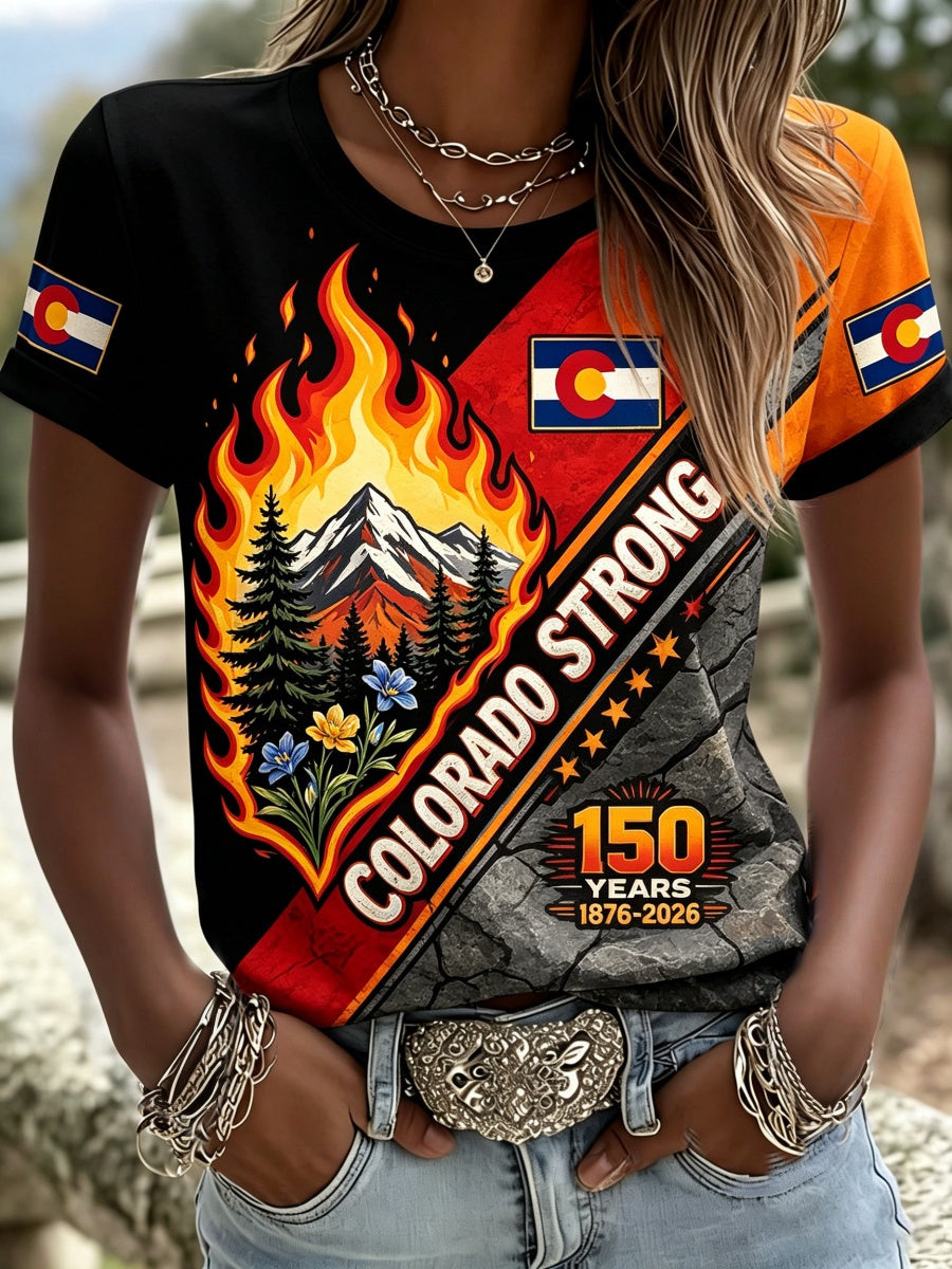 Women's Colorado Strong Printed Commemorative Short-Sleeve Shirt