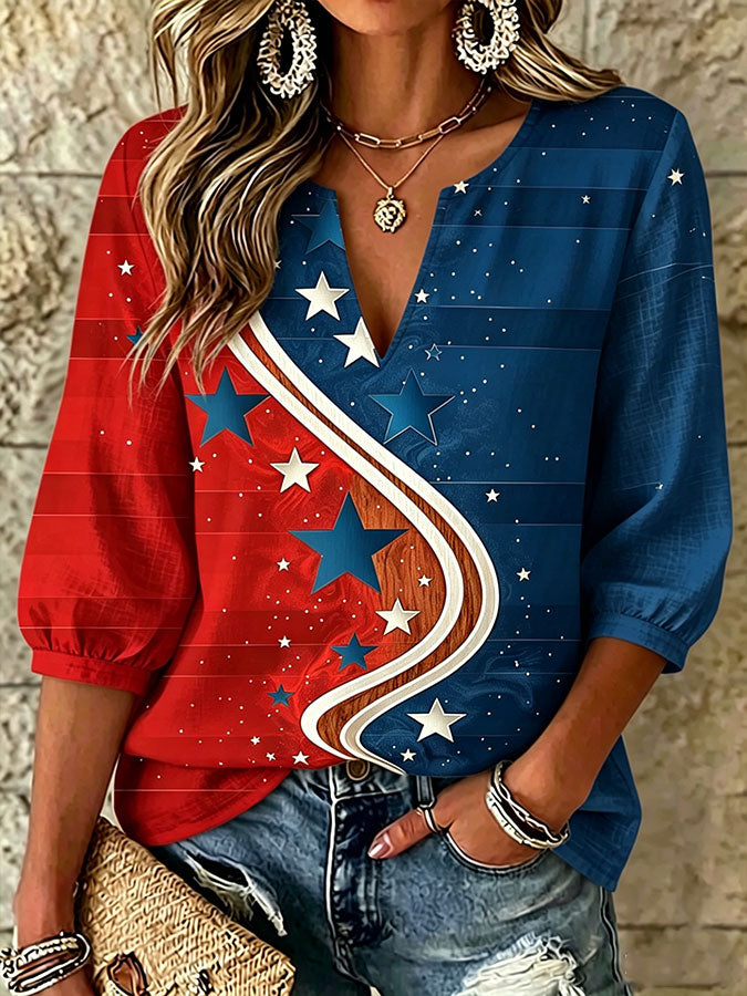 Women's 250th Anniversary Printed Casual Top
