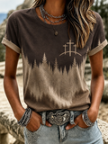 Women's Retro Faith Print T-shirt
