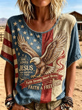 Vintage Eagle & Faith Art Women's T-Shirt