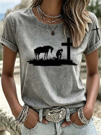 Retro Faith Cross T-Shirt