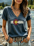 Women's Colorado 150years Anniversary Casual T-shirt