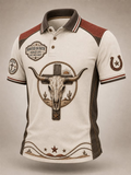 Men's Retro Western Faith Print POLO