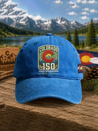 Retro Colorado 150 Years Of Elevation 1876-2026 Print Baseball Cap