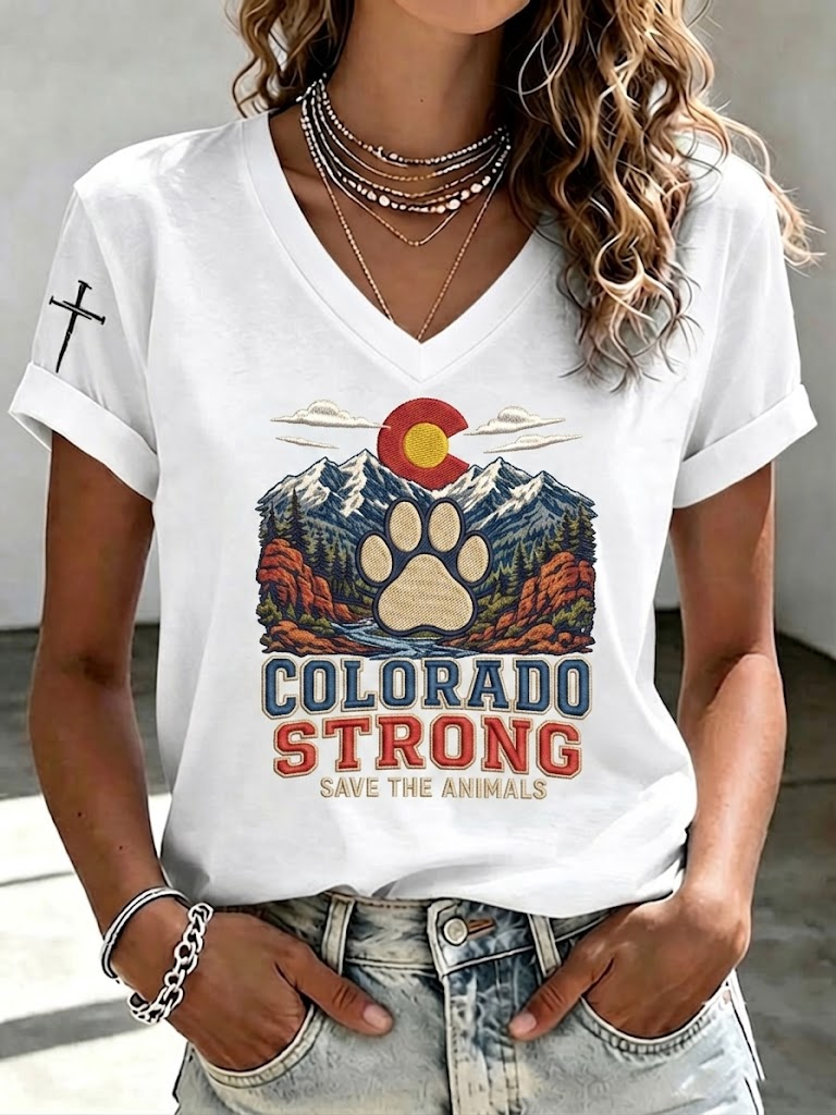 Women'S Colorado Strong Faith Casual T-Shirt