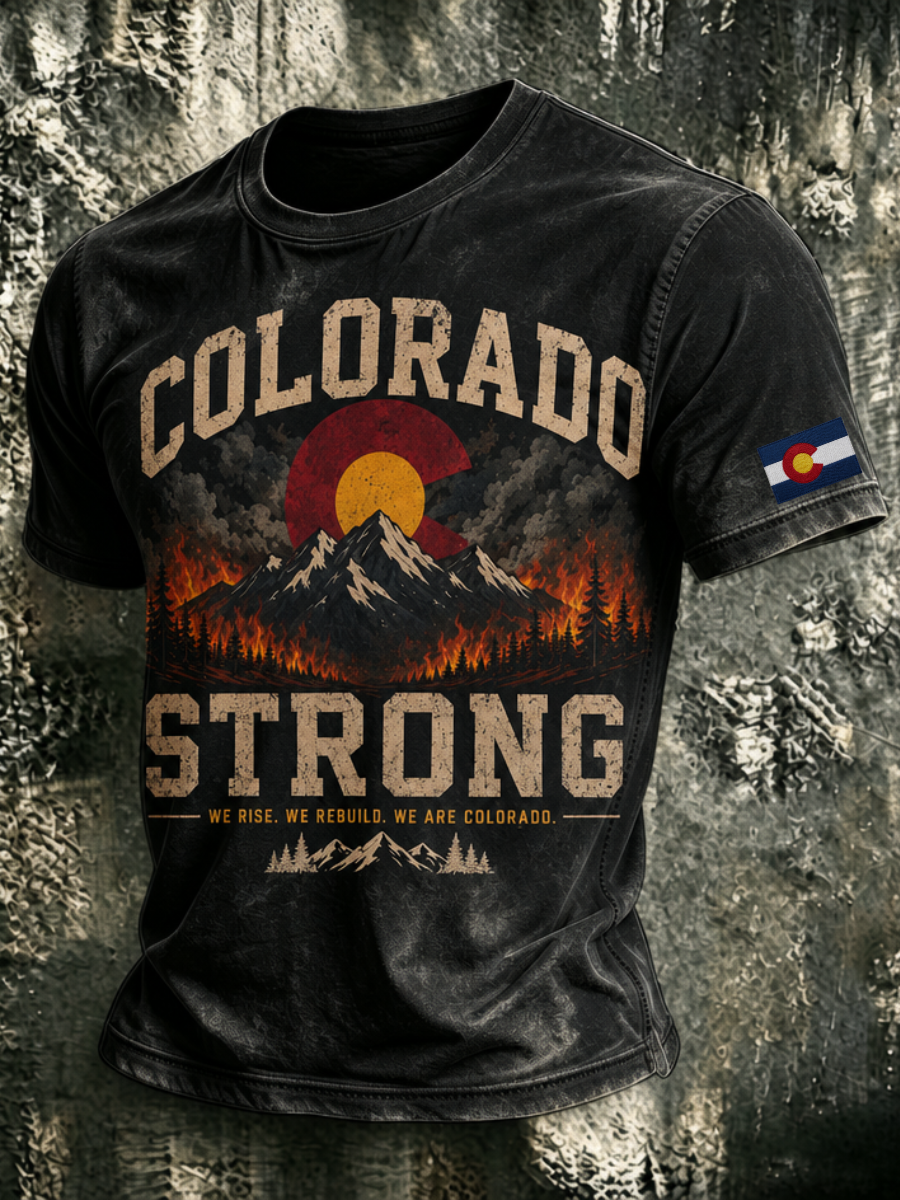 Men's Colorado Strong Print Short Sleeve T-Shirt