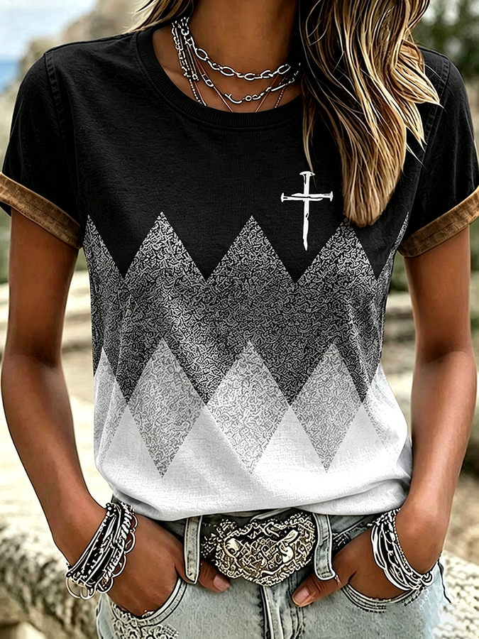 Women'S Retro Casual T-Shirt