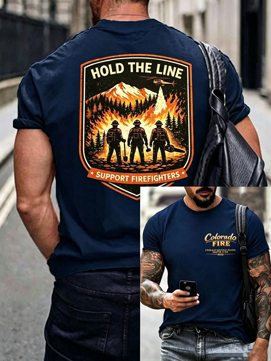 Men's Forest Fire Print T-Shirt