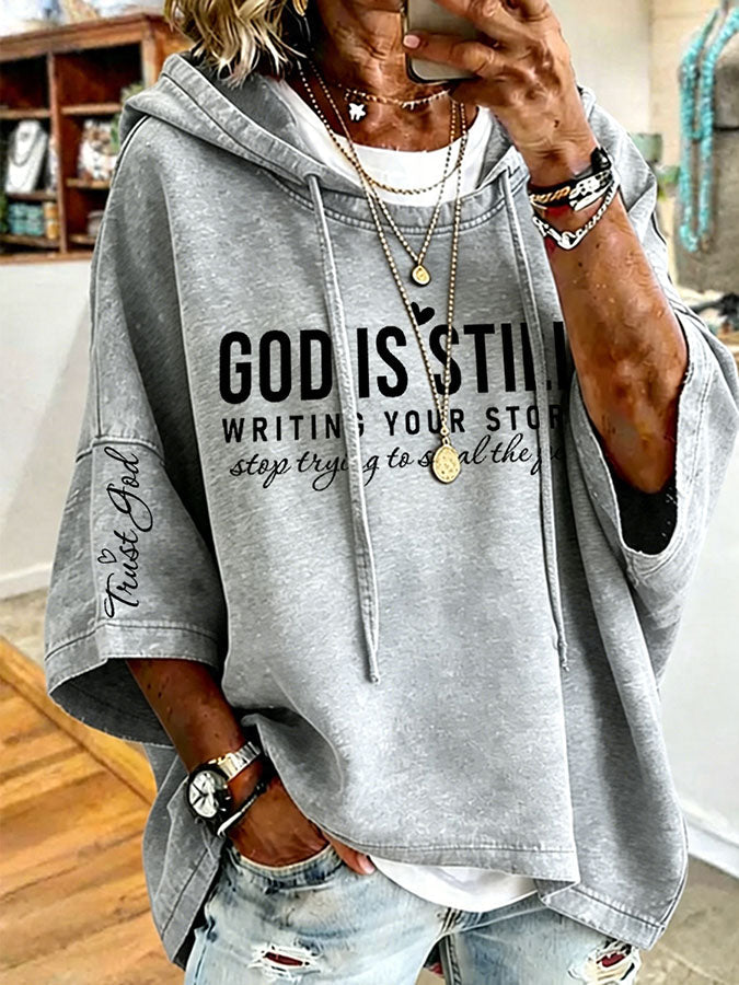Women'S God is Still Writing Your Story Printed Hoodie