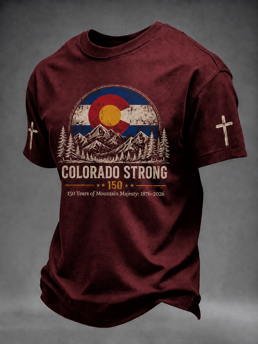 Men'S COLORADO STRONG Print Short Sleeve T-Shirt