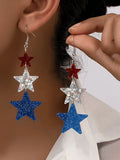 Women's America 250th Anniversary Commemorative Pentagram Earrings