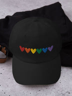 Unisex Rainbow Pride Hearts Hat