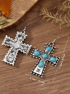 Turquoise Cross Earrings
