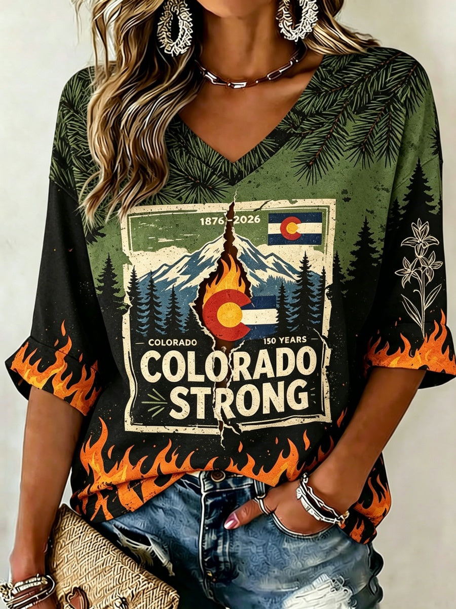 Women's Colorado Strong Printed Commemorative Short-Sleeve Shirt