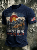 Men'S Colorado Strong: Rising From The Ashesn Printed T-Shirt