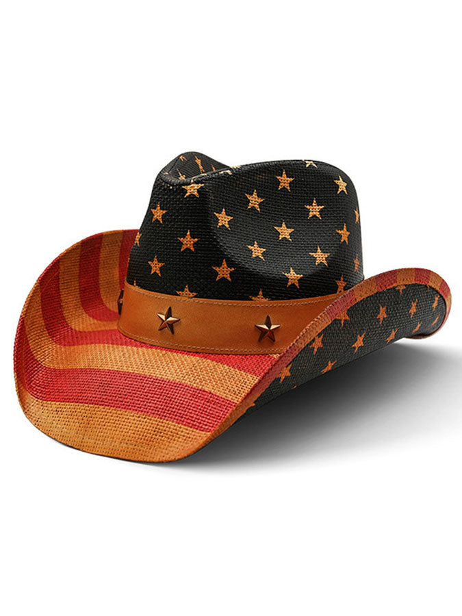 Unisex Independence Day, American Flag Celebration, Commemoration Of Western Cowboy Big Brimmed Hat