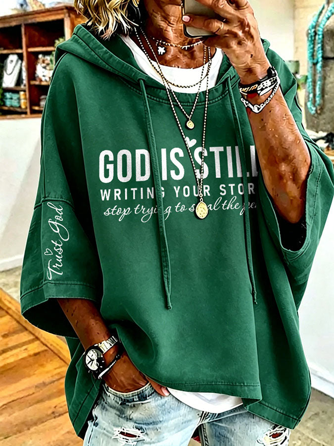 Women'S God is Still Writing Your Story Printed Hoodie