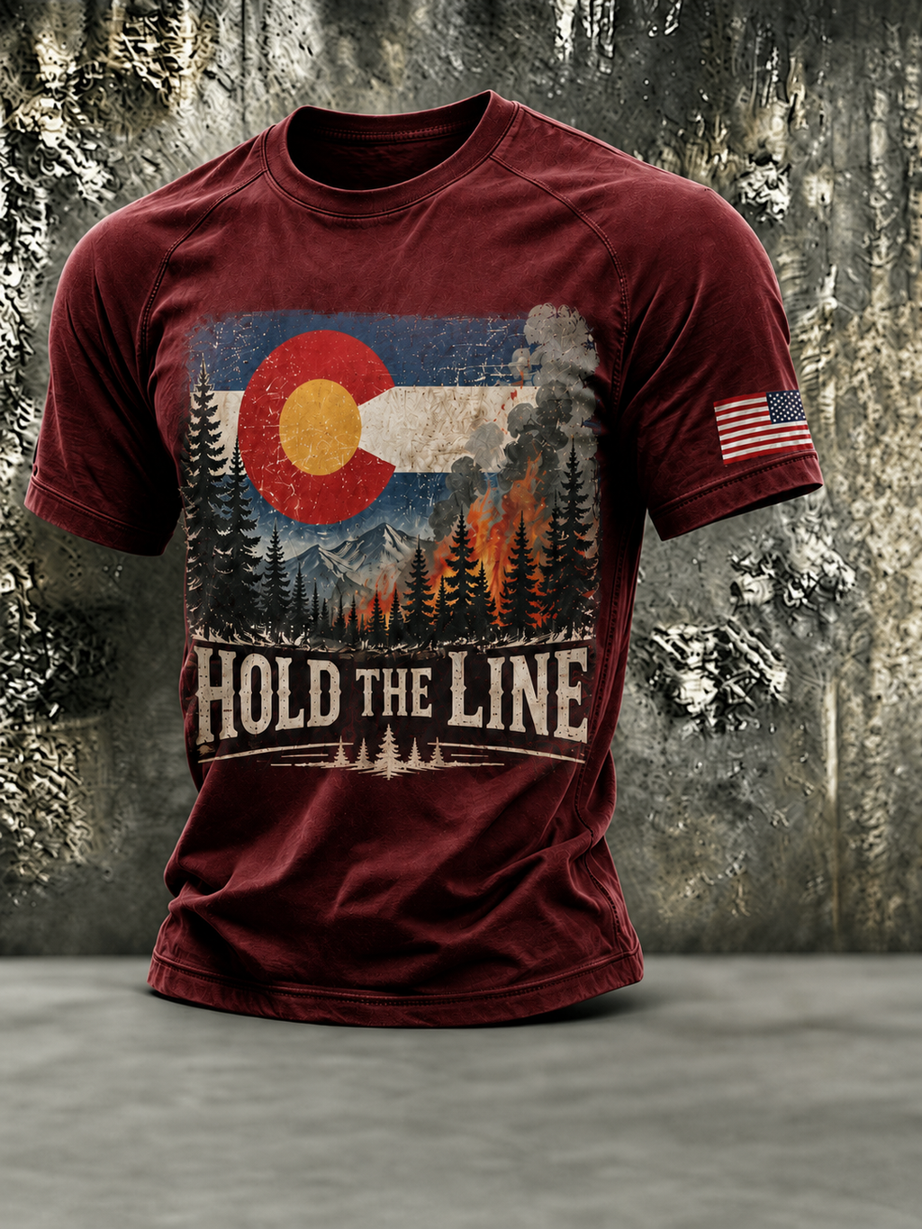 Men'S Colorado Strong: Rising From The Ashesn Printed T-Shirt
