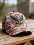 Men'S Vintage 250Th Anniversary Floral Eagle Print Baseball Cap