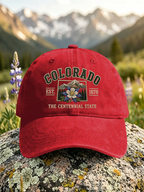 Retro Colorado Est. 1876 The Centennial State Print Baseball Cap