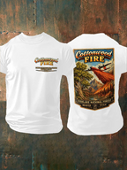 Men'S Retro Cottonwood Fire Fishlake National Forest, Beaver, Utah 2026 Print T-Shirt