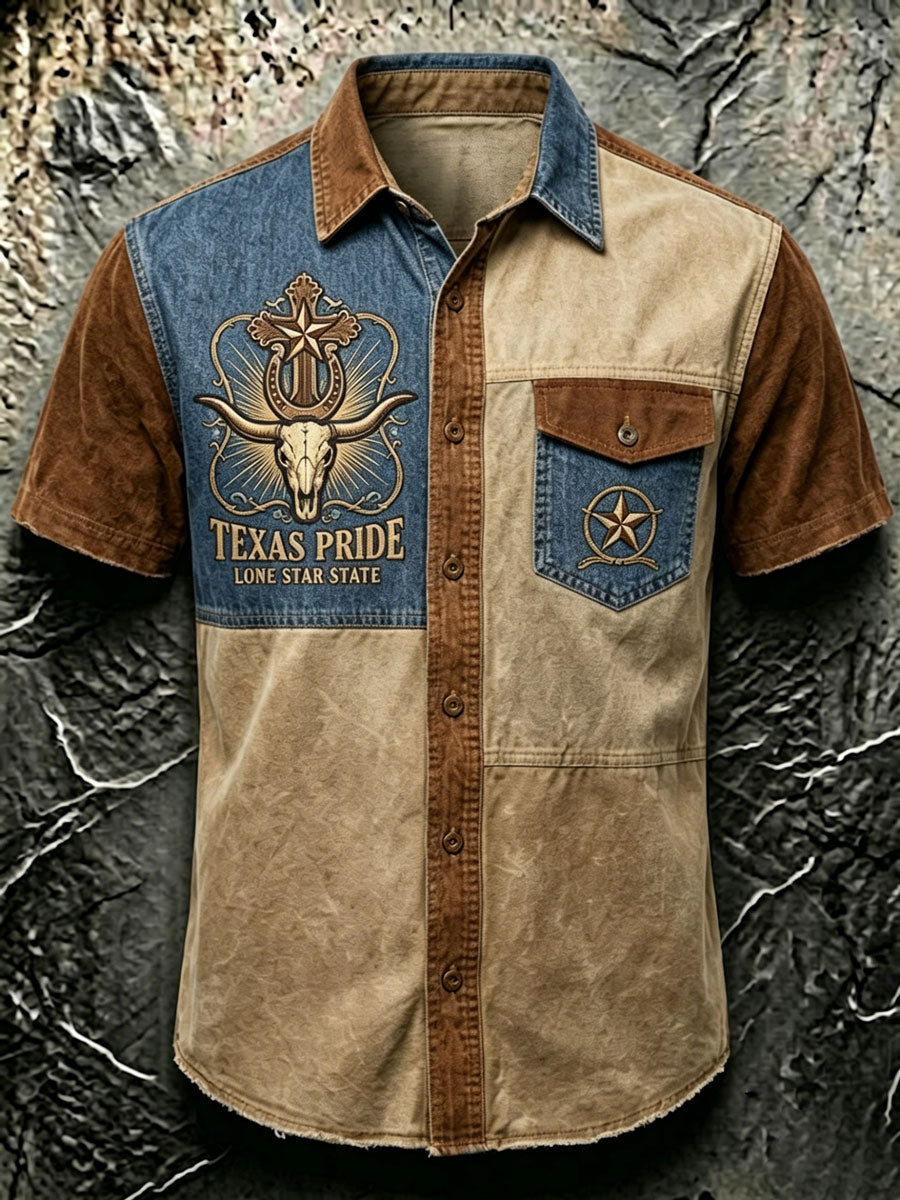 Men'S Western-Style Faith Short-Sleeved Shirt
