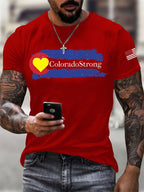 Men'S Colorado Strong Print Short Sleeve T-Shirt