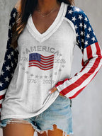 Ladies' Leisure 250Th Anniversary Celebration V-Neck Long Sleeved T-Shirt
