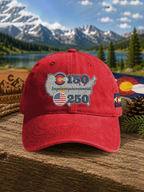 Retro Sesqui Semiquincentennial Colorado 150 Years Usa 250 Print Baseball Cap