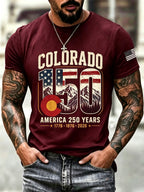 Men'S Colorado Print Short Sleeve T-Shirt