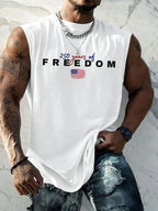 Men'S Sleeveless Casual Cotton And Linen T-Shirt