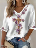 Women'S Faith Art Printed T-Shirt