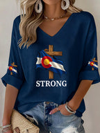Women's casual Colorado waffle T-shirt