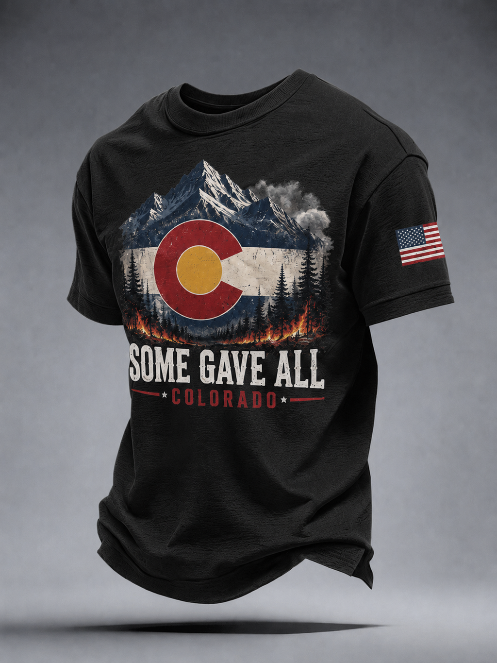 Men'S Colorado Strong: Rising From The Ashesn Printed T-Shirt