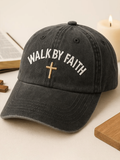 Faith Cross Walk By Faith Commemorative Embroidered Duck Tongue Hat