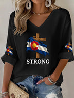 Women's casual Colorado waffle T-shirt