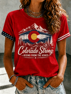 Women'S Colorado Strong: Rising From The Ashesn Printed T-Shirt
