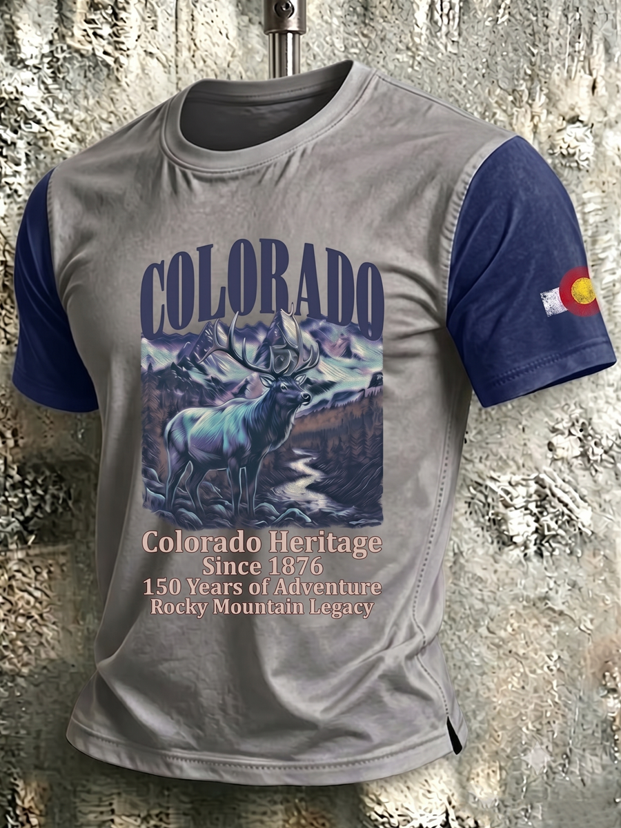 Men's Colorado Strong Print Short Sleeve T-Shirt