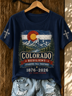 Women'S COLORADO RESILIENT: STANDING TALL TOGETHER Printed T-Shirt