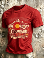 Men's Colorado Strong Print Short Sleeve T-Shirt