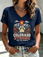 Women'S Colorado Strong Faith Casual T-Shirt