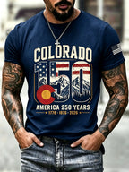 Men'S Colorado Print Short Sleeve T-Shirt