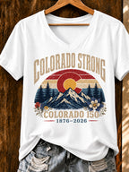 Women's Casual Colorado Strong T-shirt