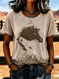Women'S Clothing Belief Western Art Printed Casual T-Shirt