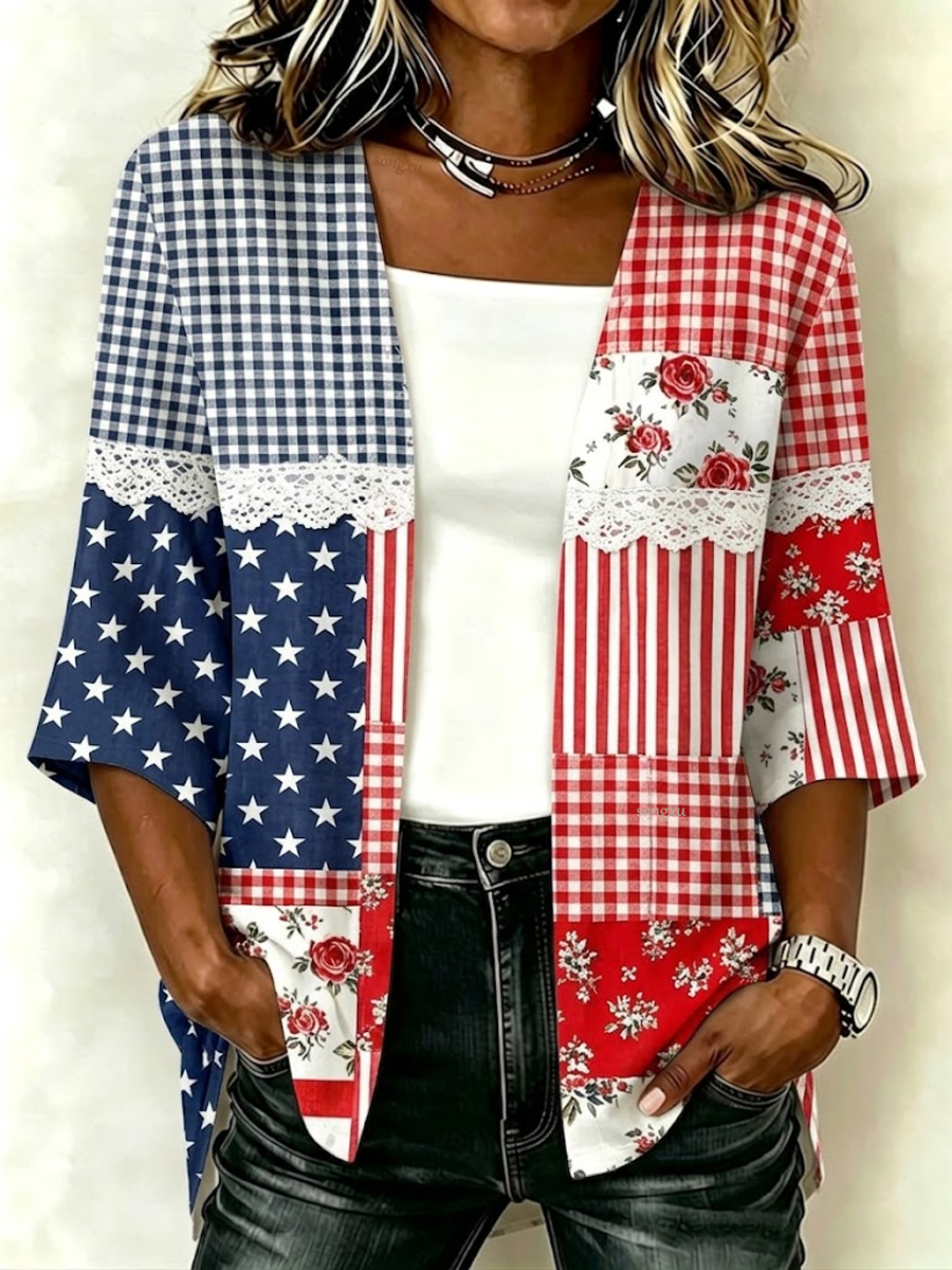Women'S Rhinestone Citi Art Casual Cardigan