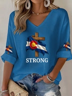 Women's casual Colorado waffle T-shirt