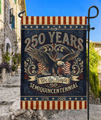 USA 250Th Anniversary 1776–2026 House Flag – Retro We The People Bald